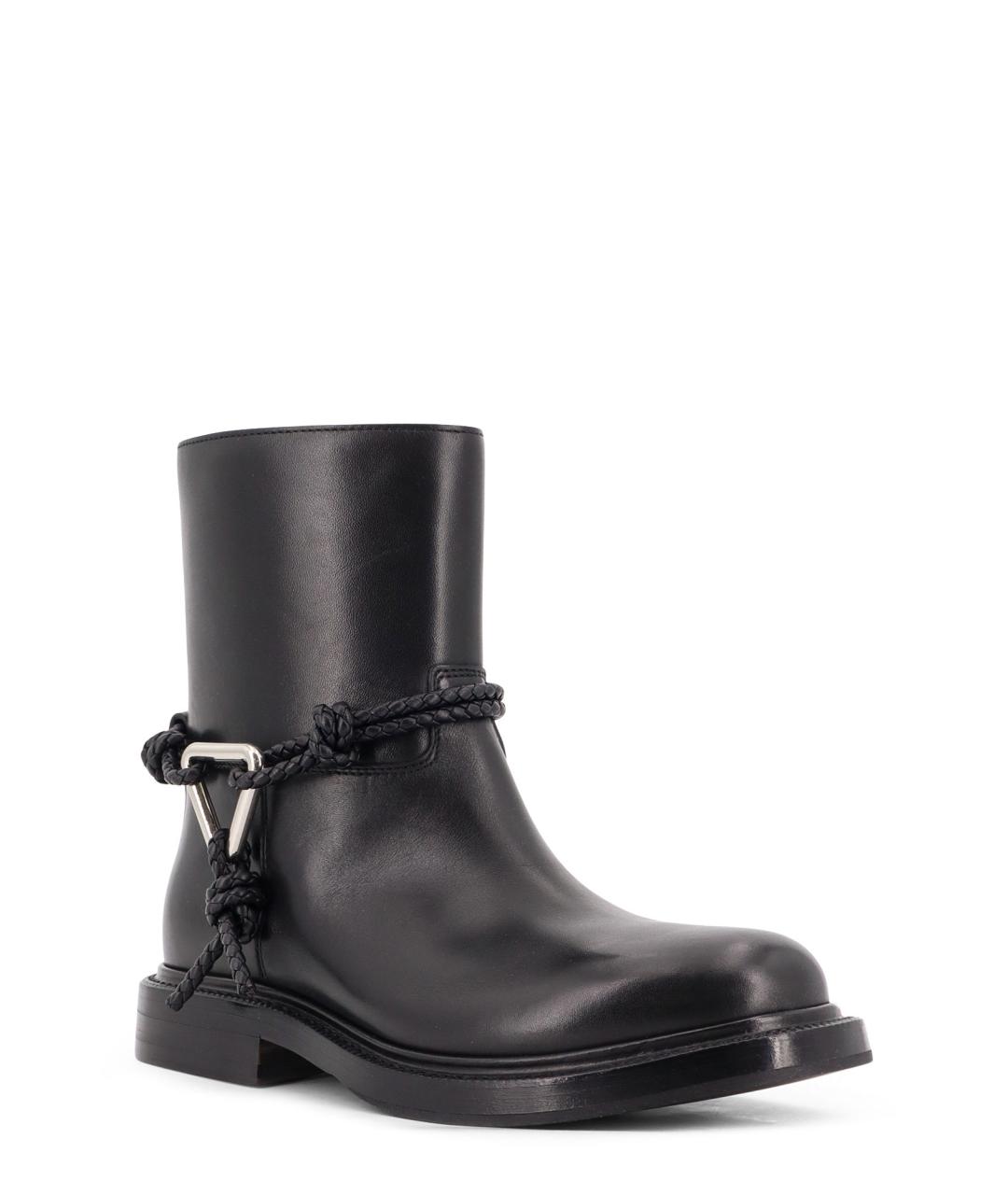 BOTTEGA VENETA Черные кожаные ботинки, фото 2