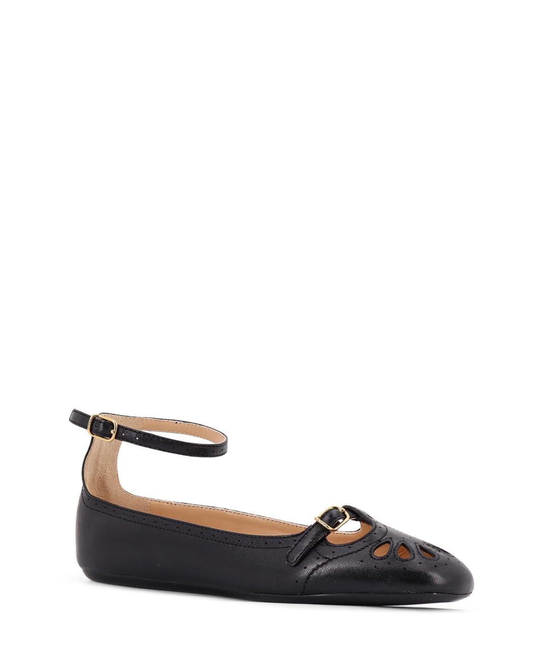 CHLOE Черные кожаные балетки, фото 2
