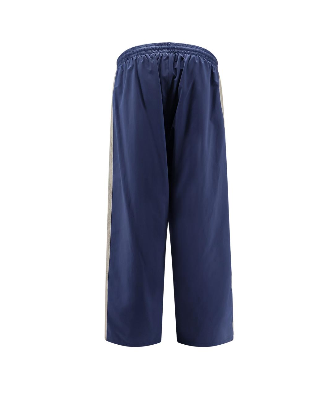 BALENCIAGA Синие полиамидовые повседневные брюки, фото 2