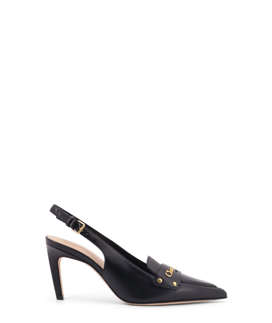 CHRISTIAN DIOR Черные кожаные туфли, фото 1