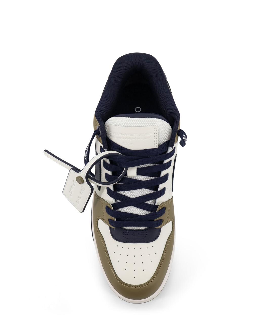 OFF-WHITE Мульти кожаные низкие кроссовки / кеды, фото 5