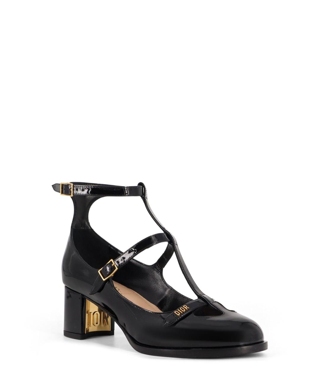 CHRISTIAN DIOR Черные кожаные туфли, фото 2