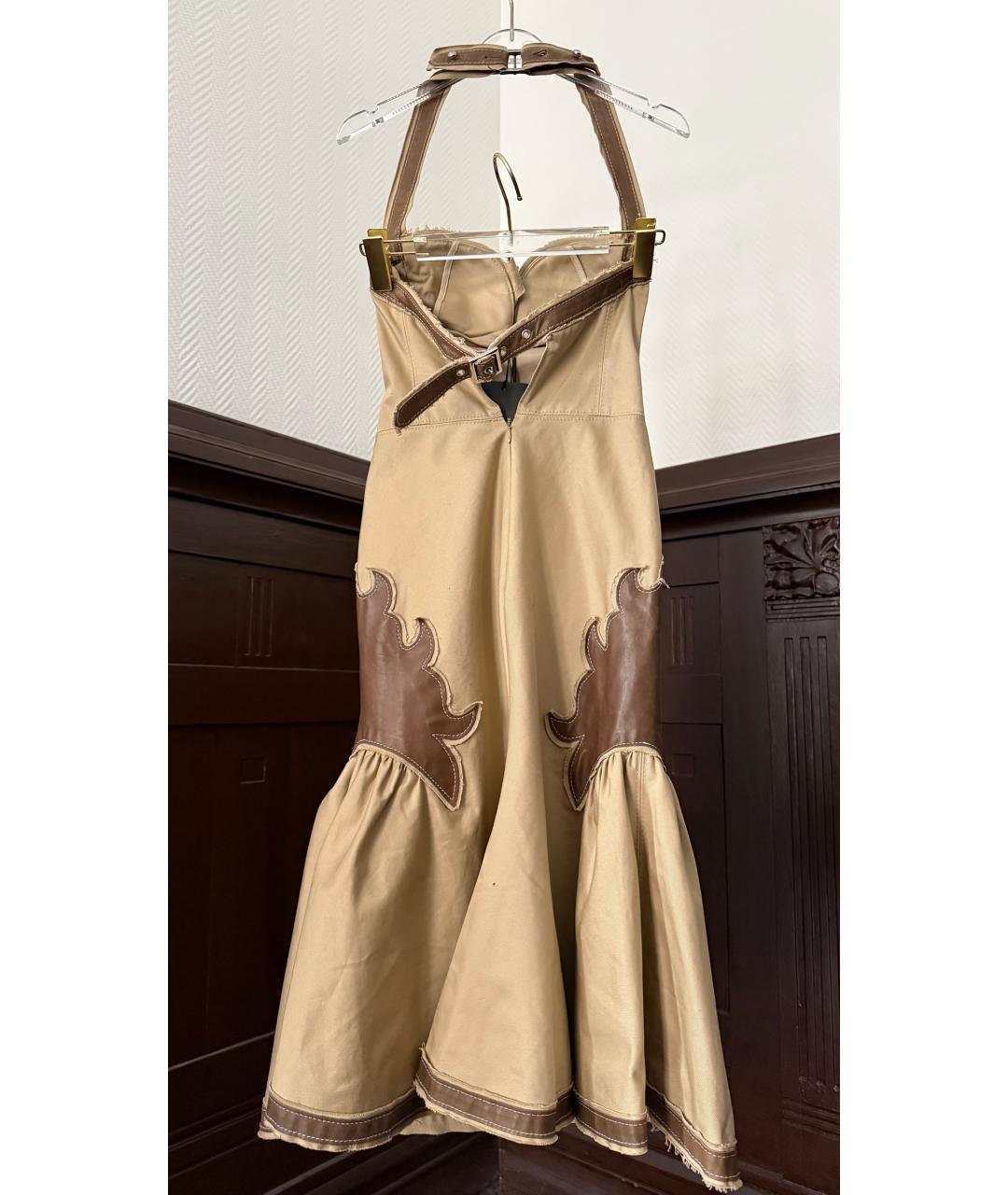 DSQUARED2 Бежевое вечернее платье, фото 2