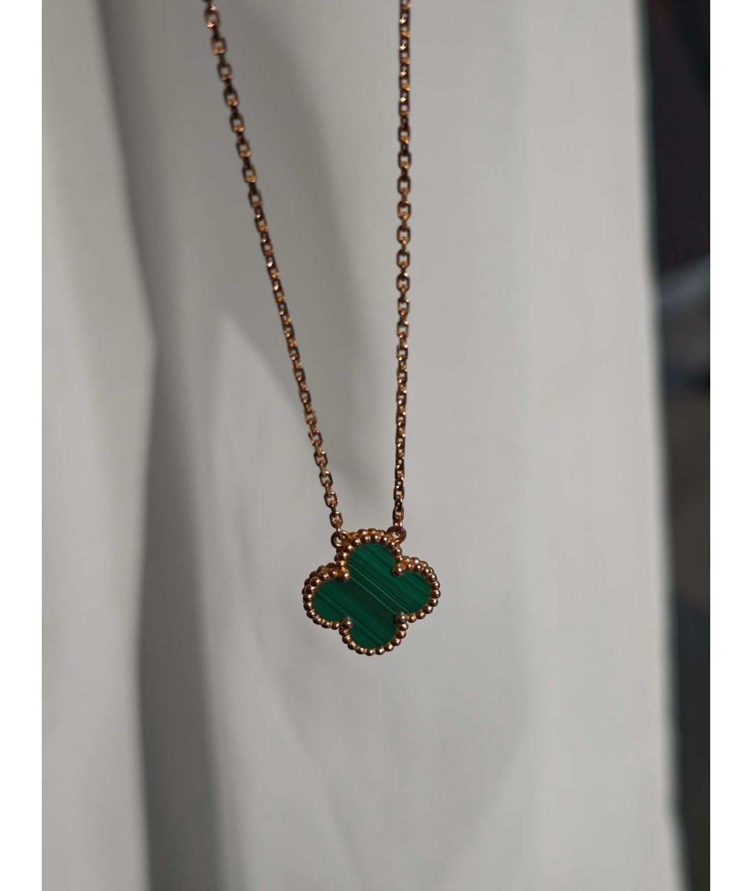 VAN CLEEF & ARPELS Зеленые колье из желтого золота, фото 5