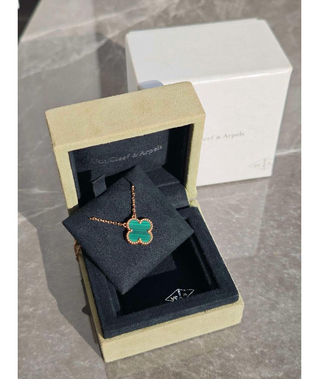 VAN CLEEF & ARPELS Зеленые колье из желтого золота, фото 2