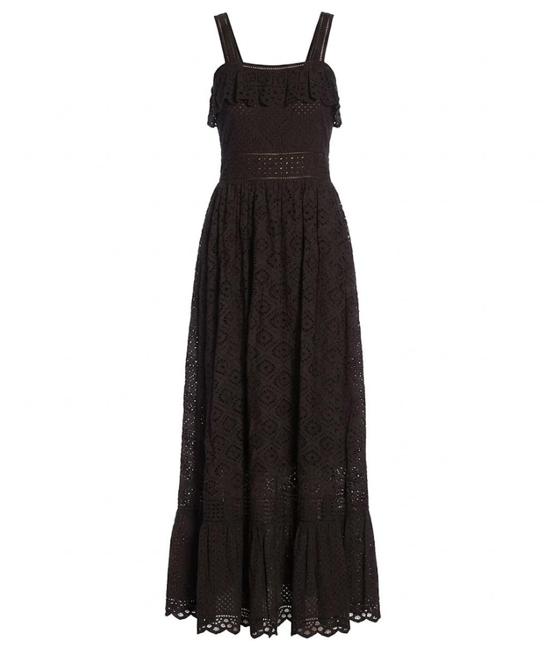 TWIN-SET Черный хлопковый сарафан, фото 1