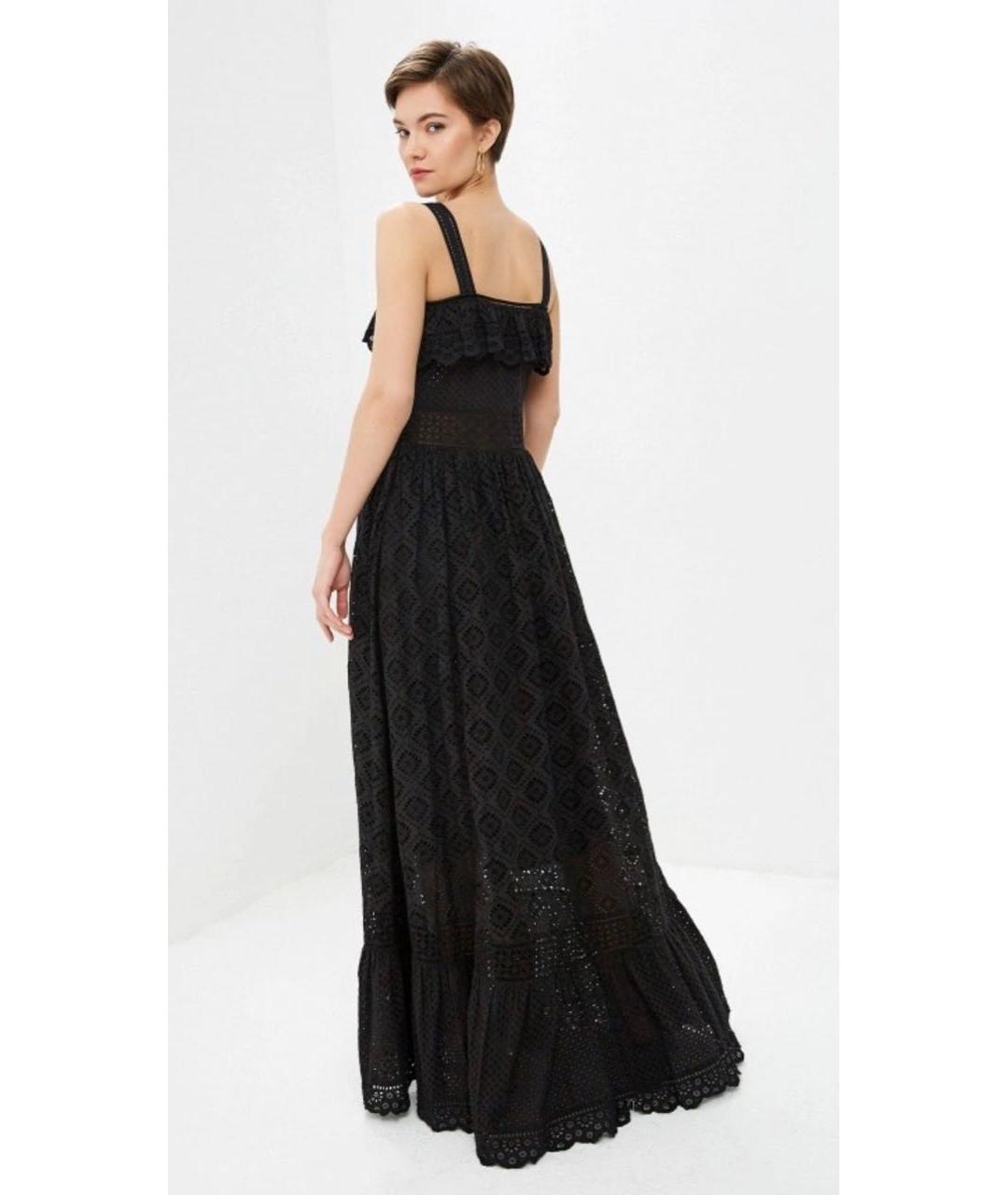 TWIN-SET Черный хлопковый сарафан, фото 5