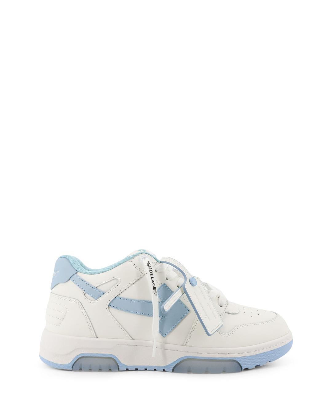 OFF-WHITE Белые кожаные низкие кроссовки / кеды, фото 1