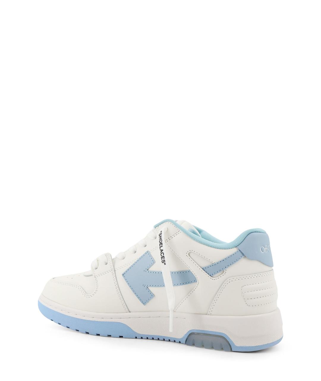 OFF-WHITE Белые кожаные низкие кроссовки / кеды, фото 3