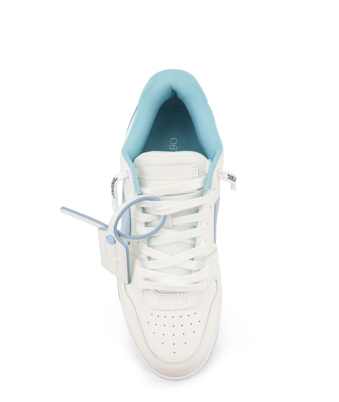 OFF-WHITE Белые кожаные низкие кроссовки / кеды, фото 5