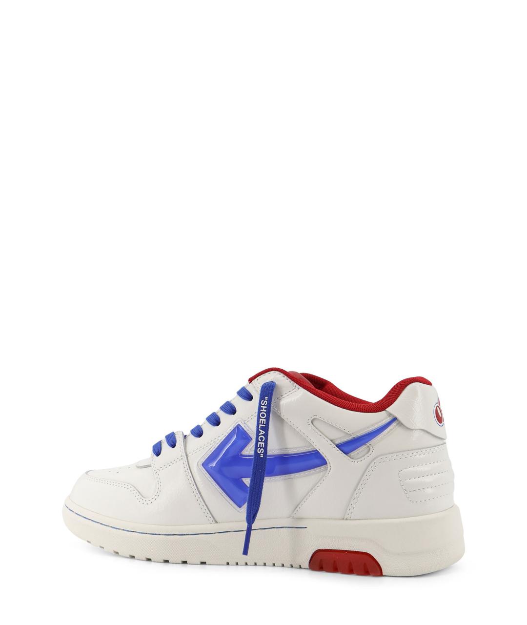 OFF-WHITE Белые кожаные низкие кроссовки / кеды, фото 3