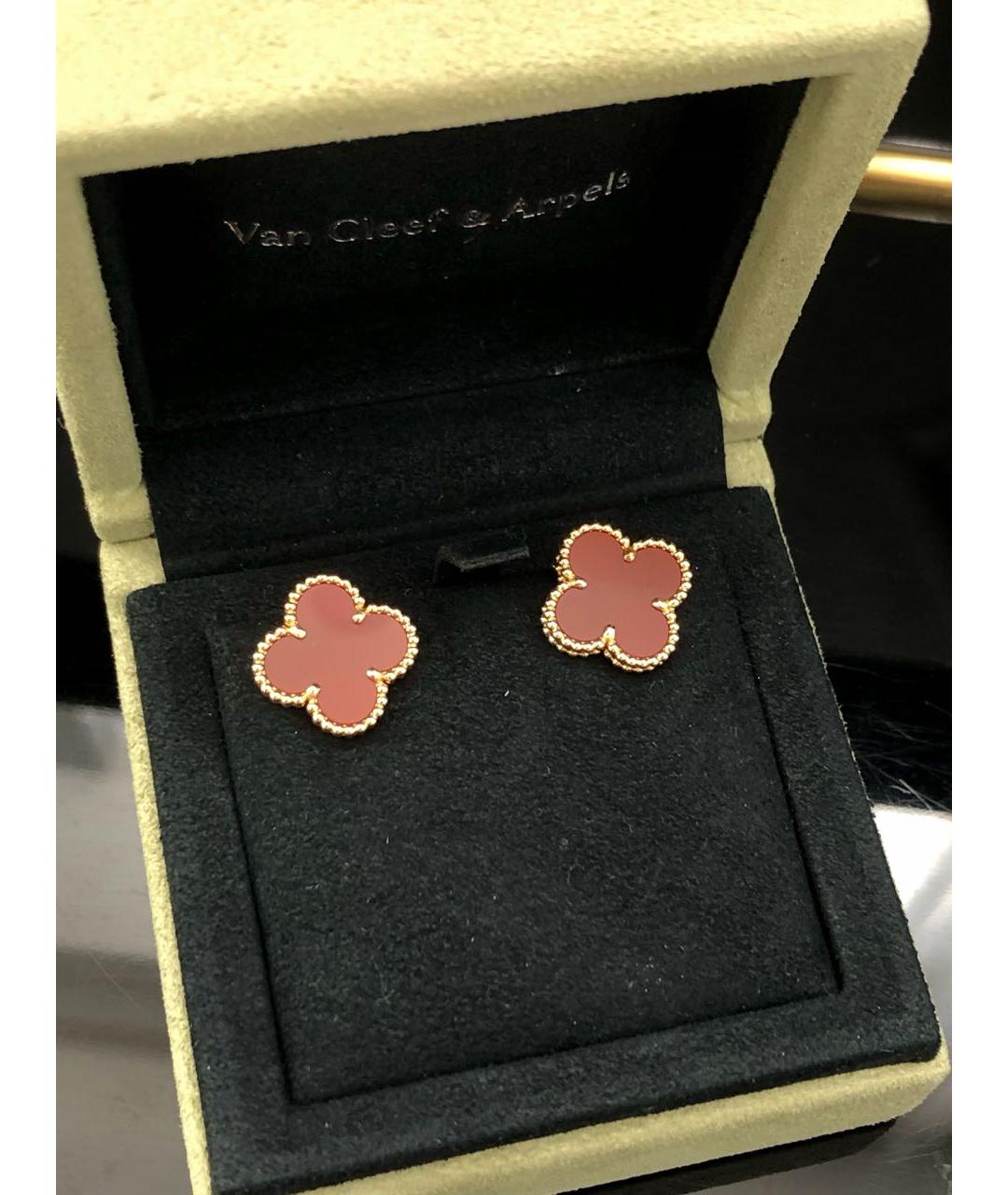 VAN CLEEF & ARPELS Красные серьги из розового золота, фото 5
