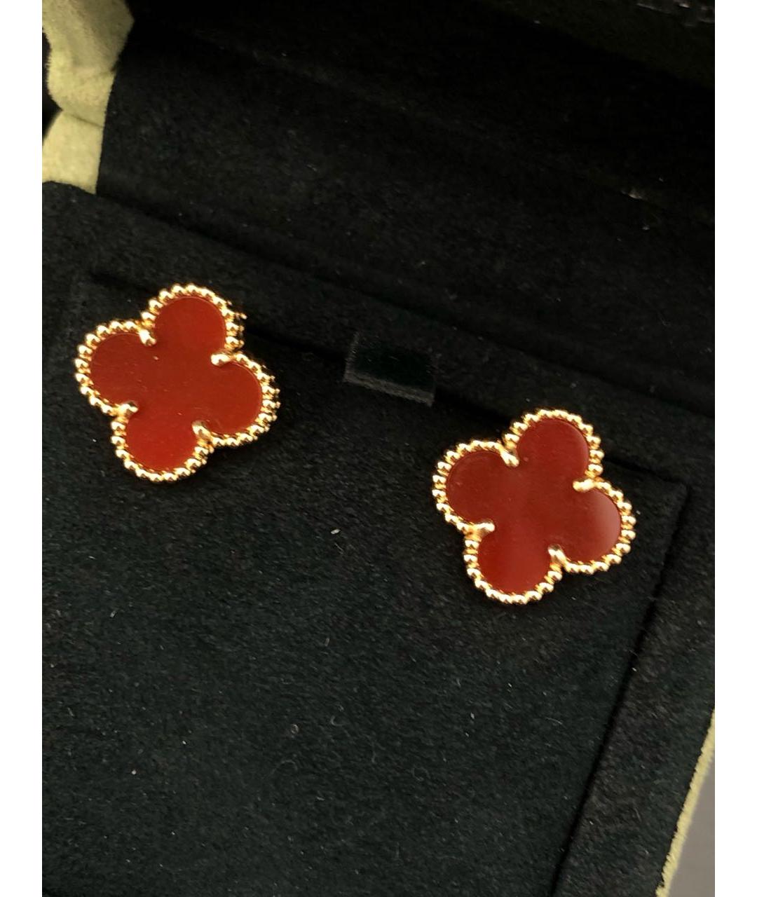 VAN CLEEF & ARPELS Красные серьги из розового золота, фото 2