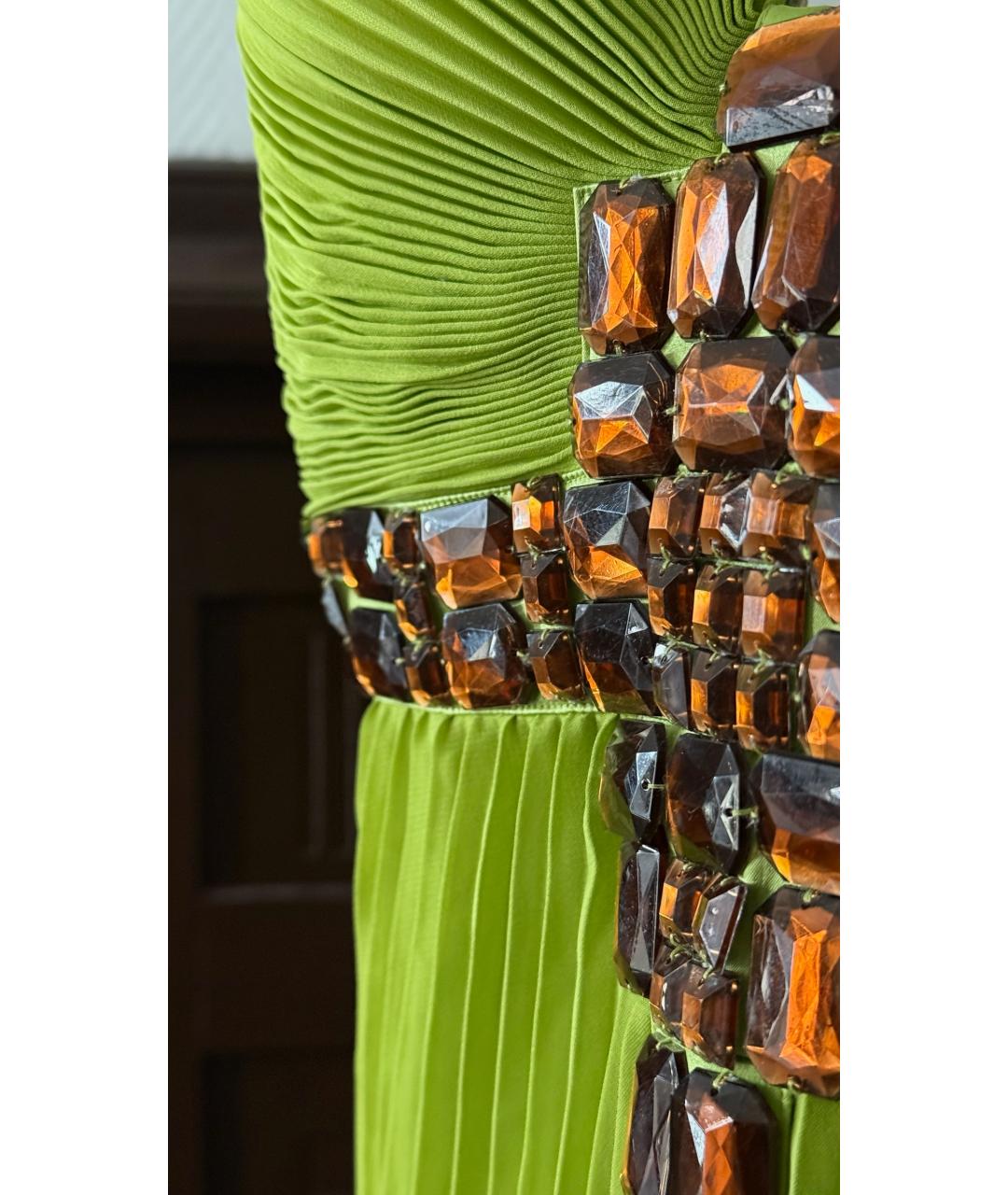 JUST CAVALLI Зеленые коктейльное платье, фото 3