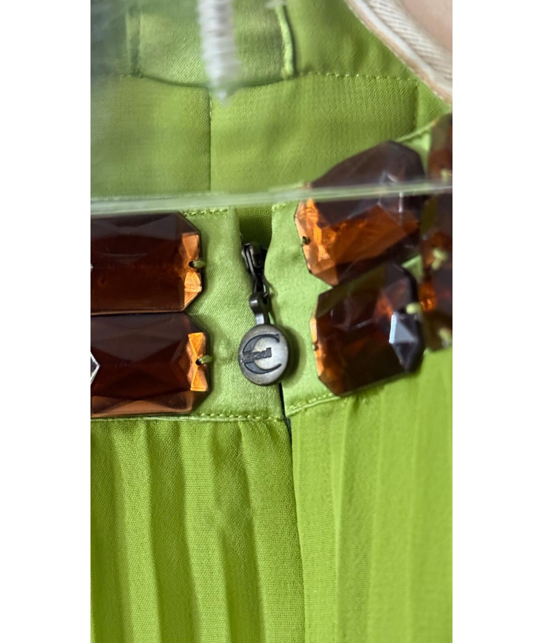 JUST CAVALLI Зеленые коктейльное платье, фото 4