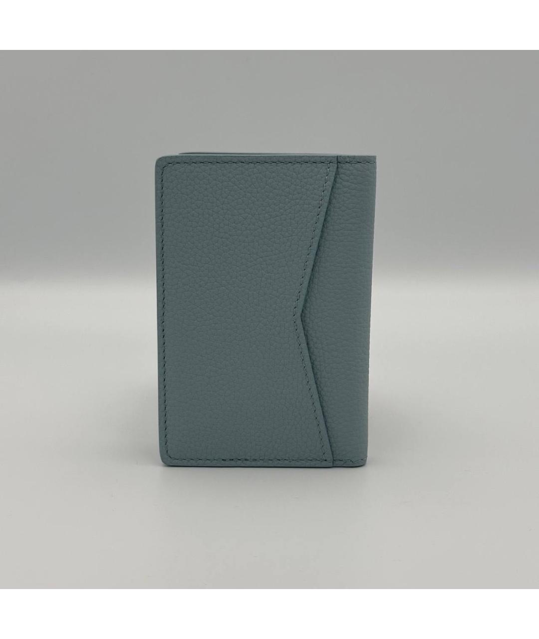 LOUIS VUITTON Голубой кожаный кардхолдер, фото 3