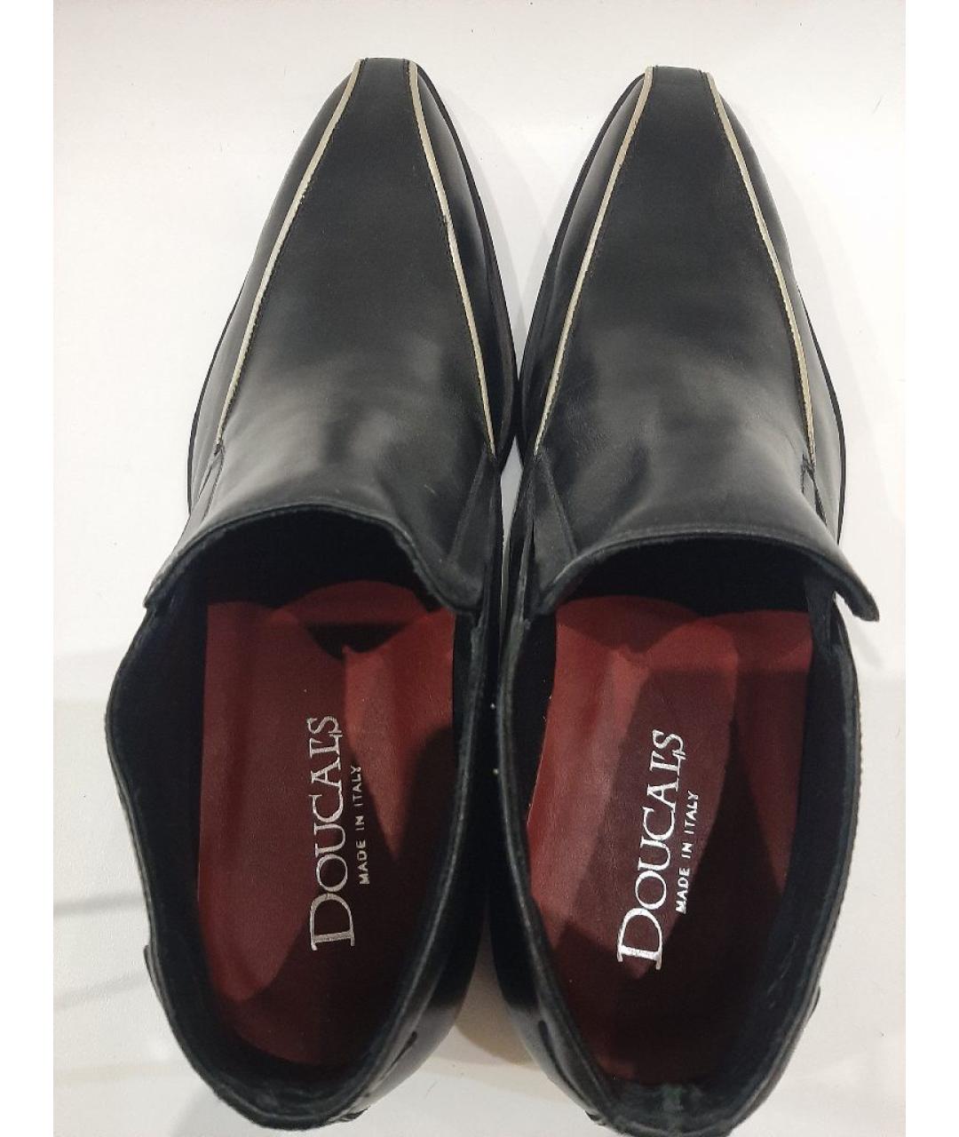 DOUCAL'S Черные кожаные низкие ботинки, фото 3