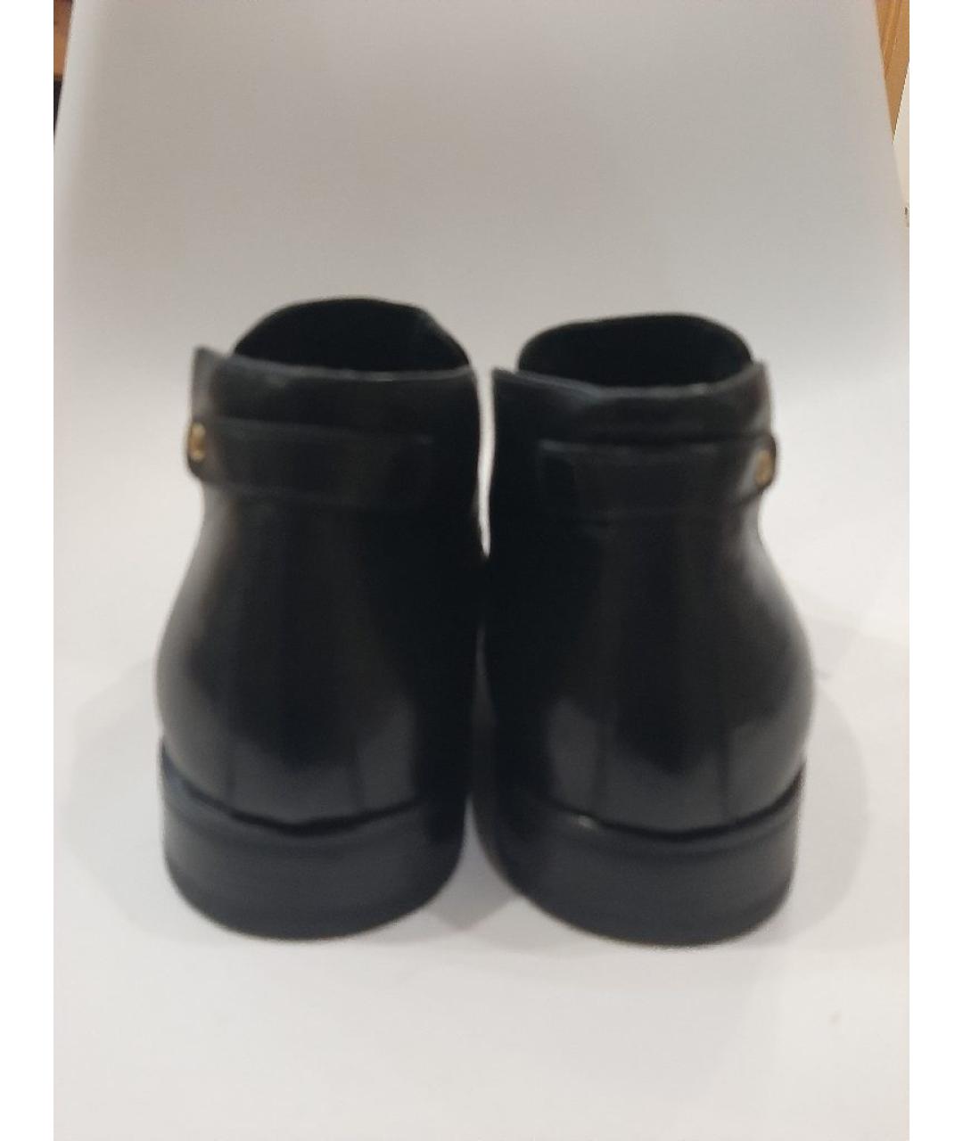 DOUCAL'S Черные кожаные низкие ботинки, фото 4