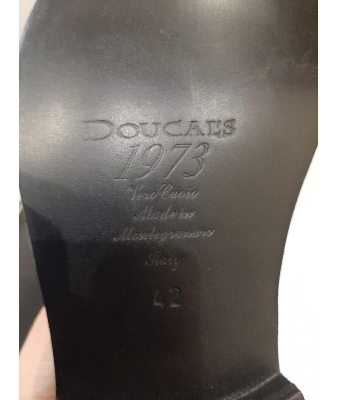 DOUCAL'S Черные кожаные низкие ботинки, фото 5