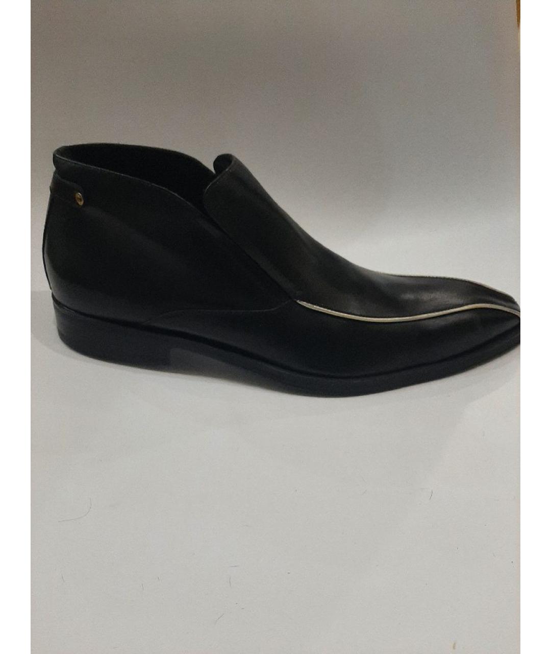 DOUCAL'S Черные кожаные низкие ботинки, фото 6