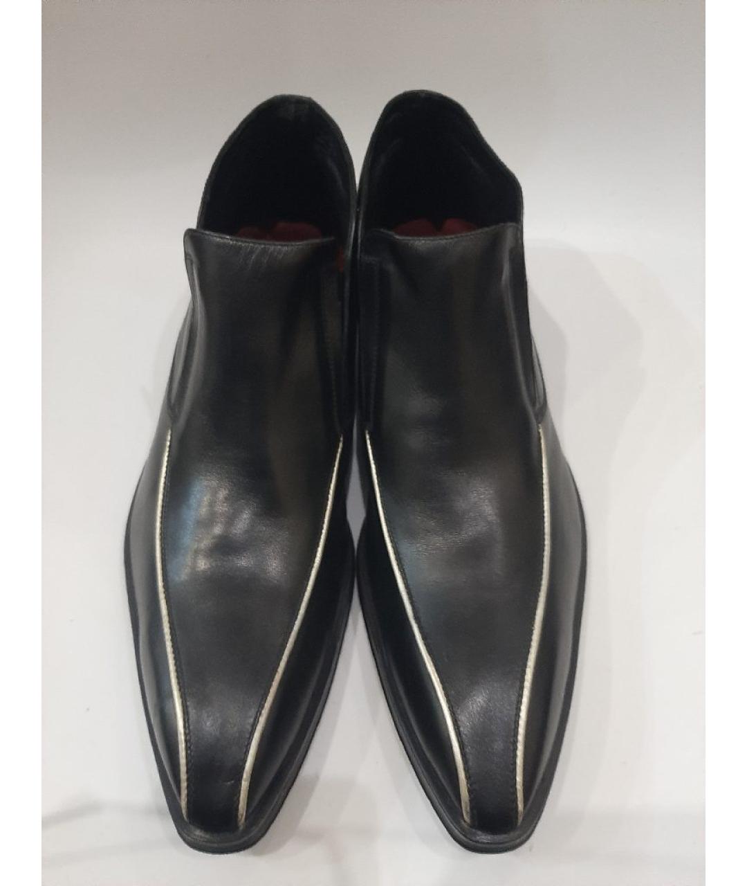 DOUCAL'S Черные кожаные низкие ботинки, фото 2