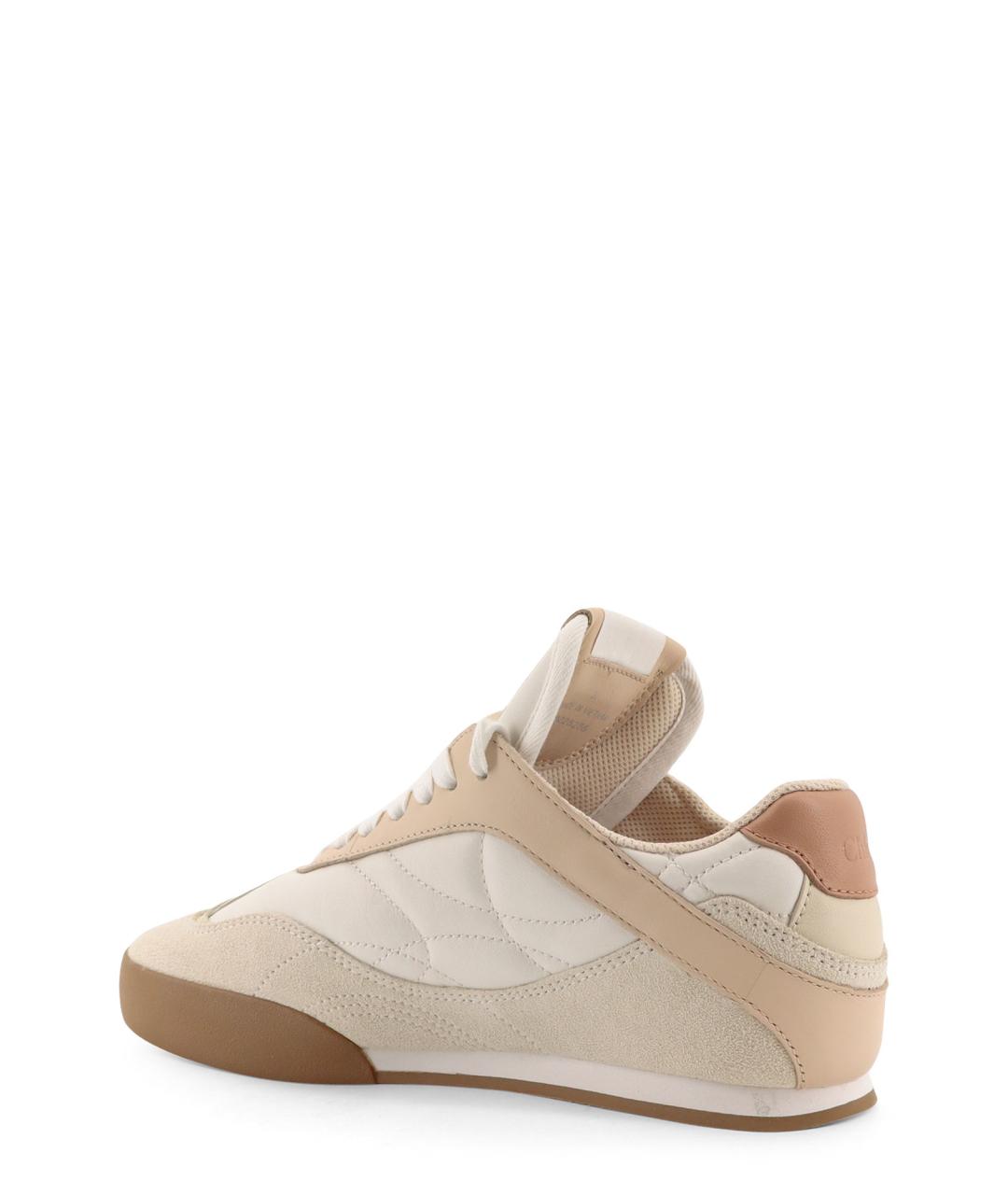 CHLOE Бежевые кожаные кроссовки, фото 3