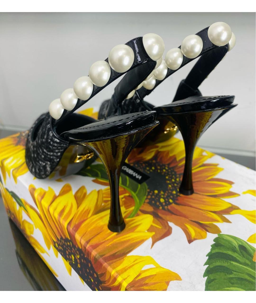 DOLCE&GABBANA Серые текстильные туфли, фото 4