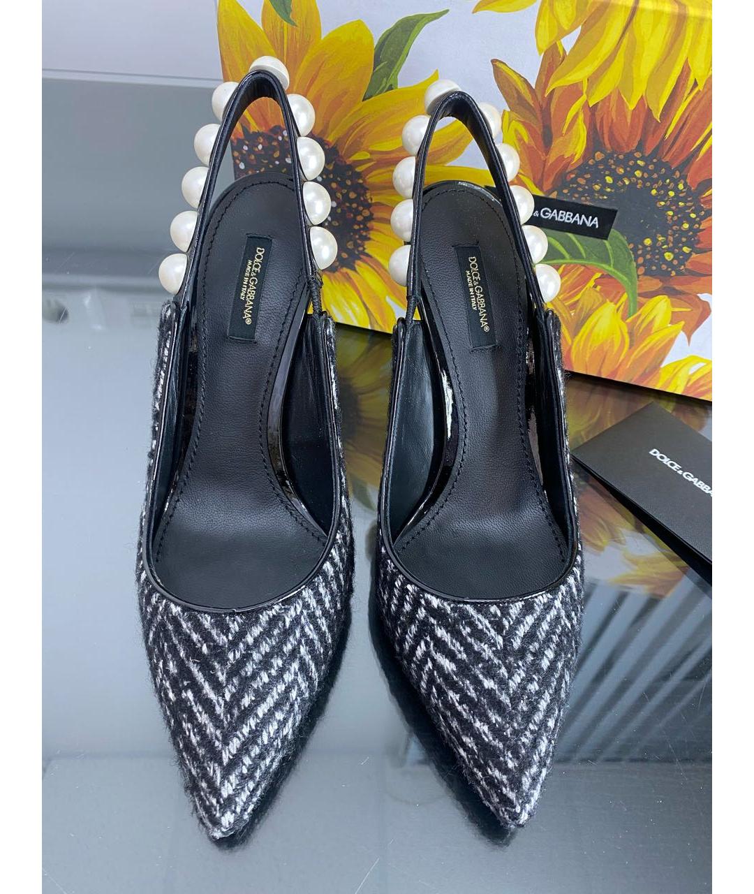 DOLCE&GABBANA Серые текстильные туфли, фото 2