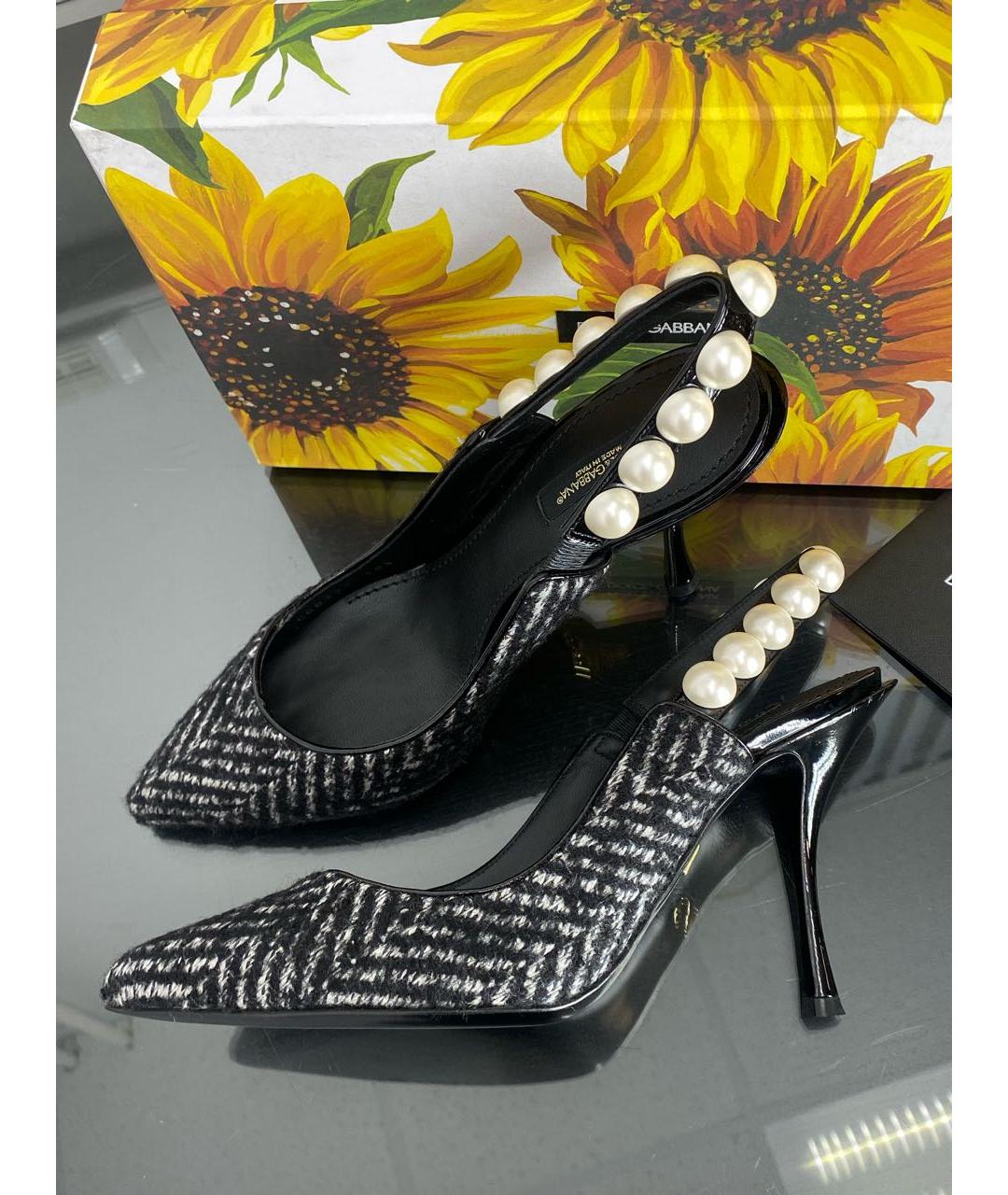 DOLCE&GABBANA Серые текстильные туфли, фото 7