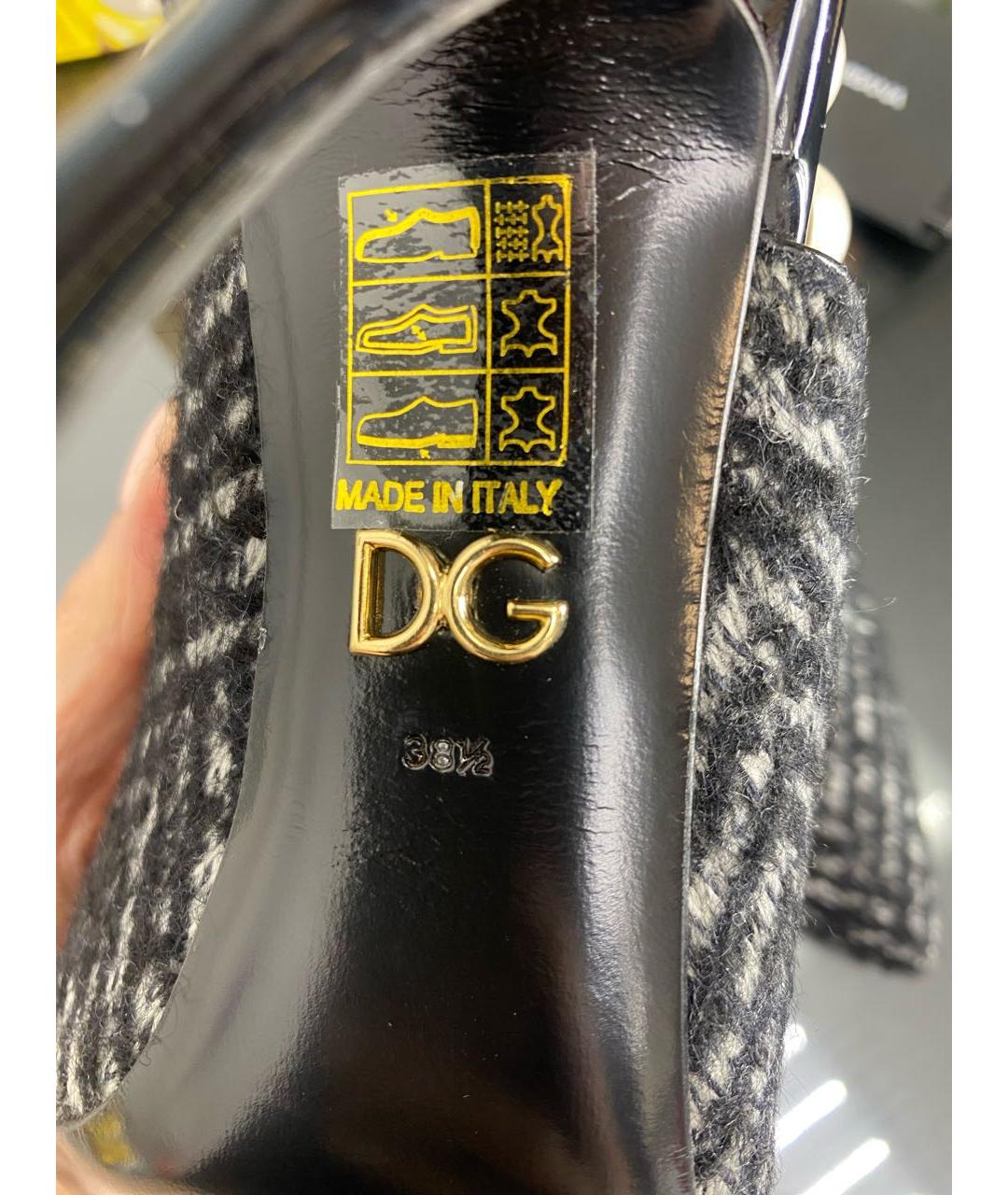 DOLCE&GABBANA Серые текстильные туфли, фото 6