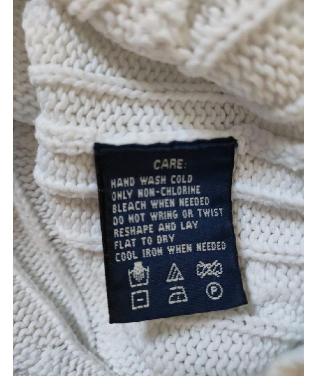 RALPH LAUREN Белый хлопковый джемпер / свитер, фото 8