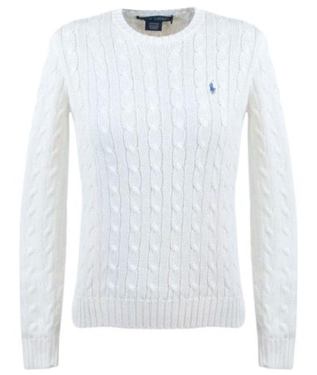 RALPH LAUREN Белый хлопковый джемпер / свитер, фото 1