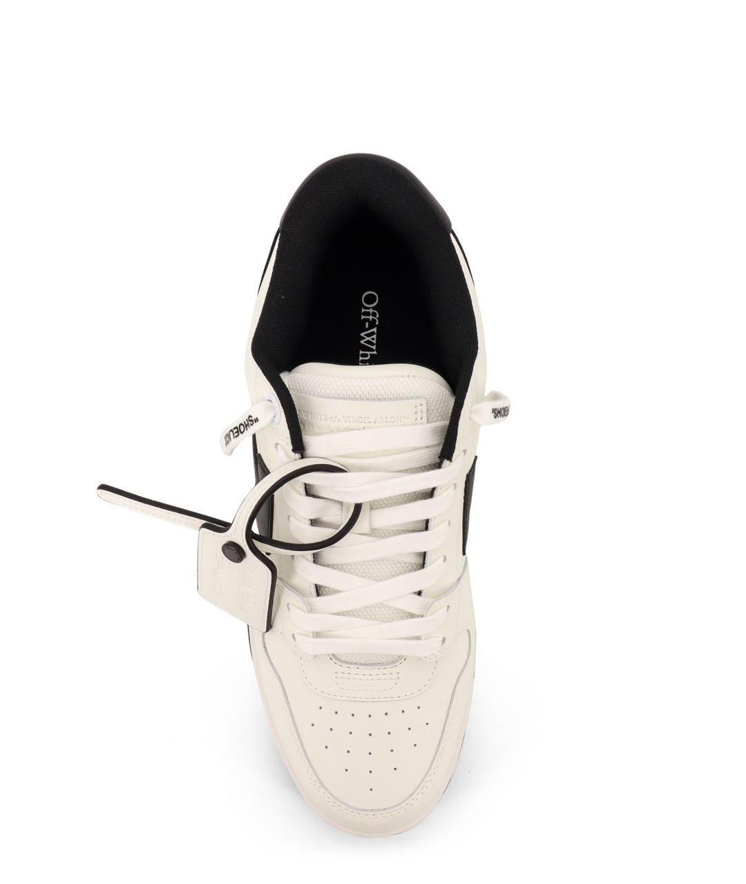 OFF-WHITE Белые кожаные низкие кроссовки / кеды, фото 3