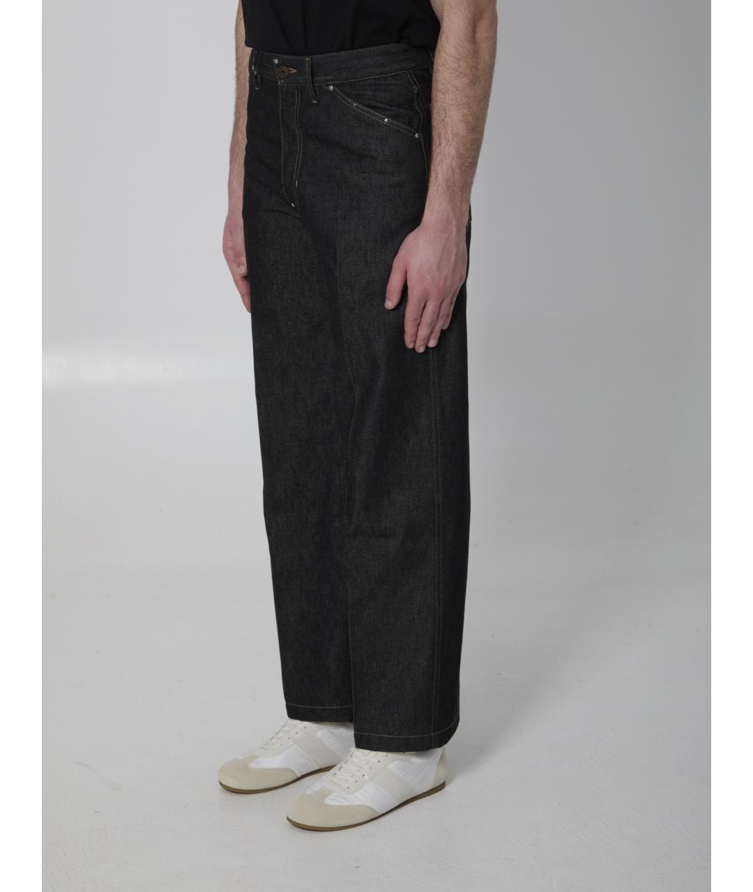 LEMAIRE Серые хлопковые прямые джинсы, фото 2