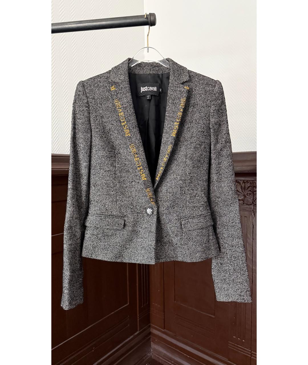 JUST CAVALLI Серый жакет/пиджак, фото 6