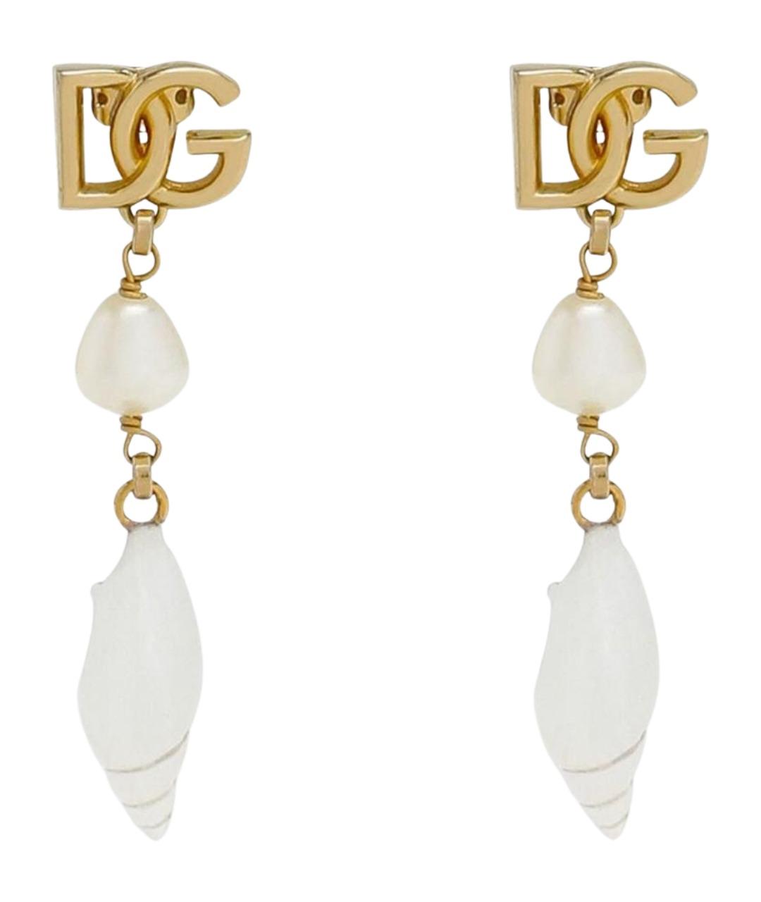 DOLCE&GABBANA Белые серьги, фото 1