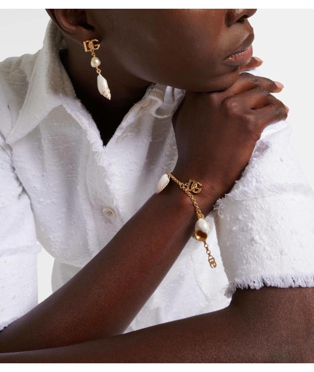 DOLCE&GABBANA Белые серьги, фото 3