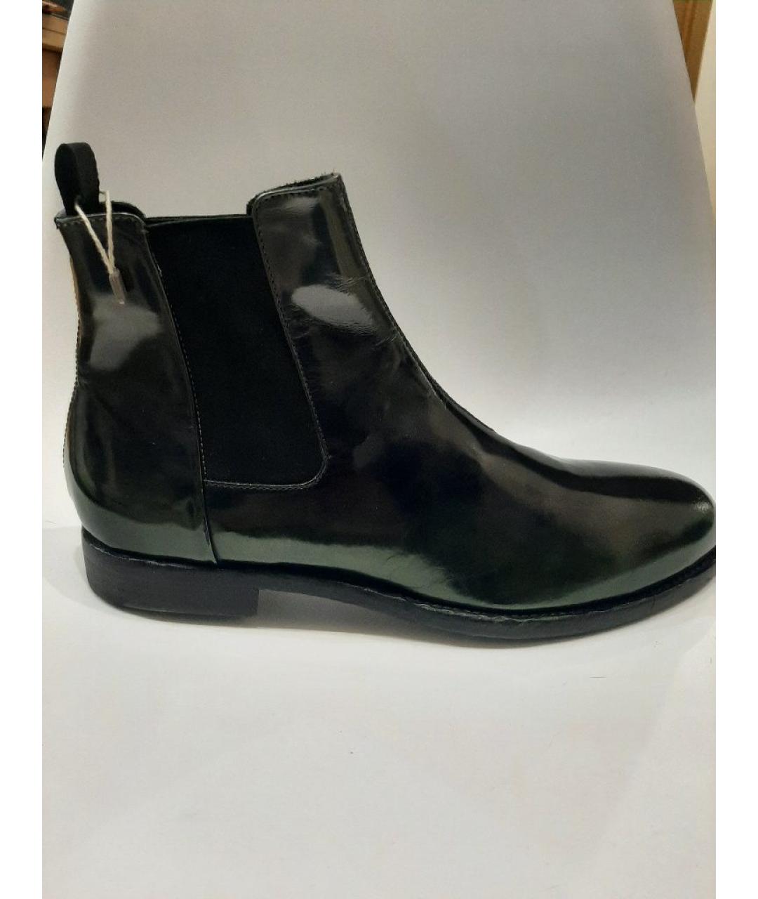 OFFICINE CREATIVE Черные высокие ботинки из лакированной кожи, фото 7