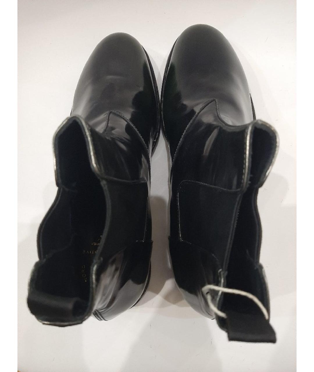 OFFICINE CREATIVE Черные высокие ботинки из лакированной кожи, фото 3