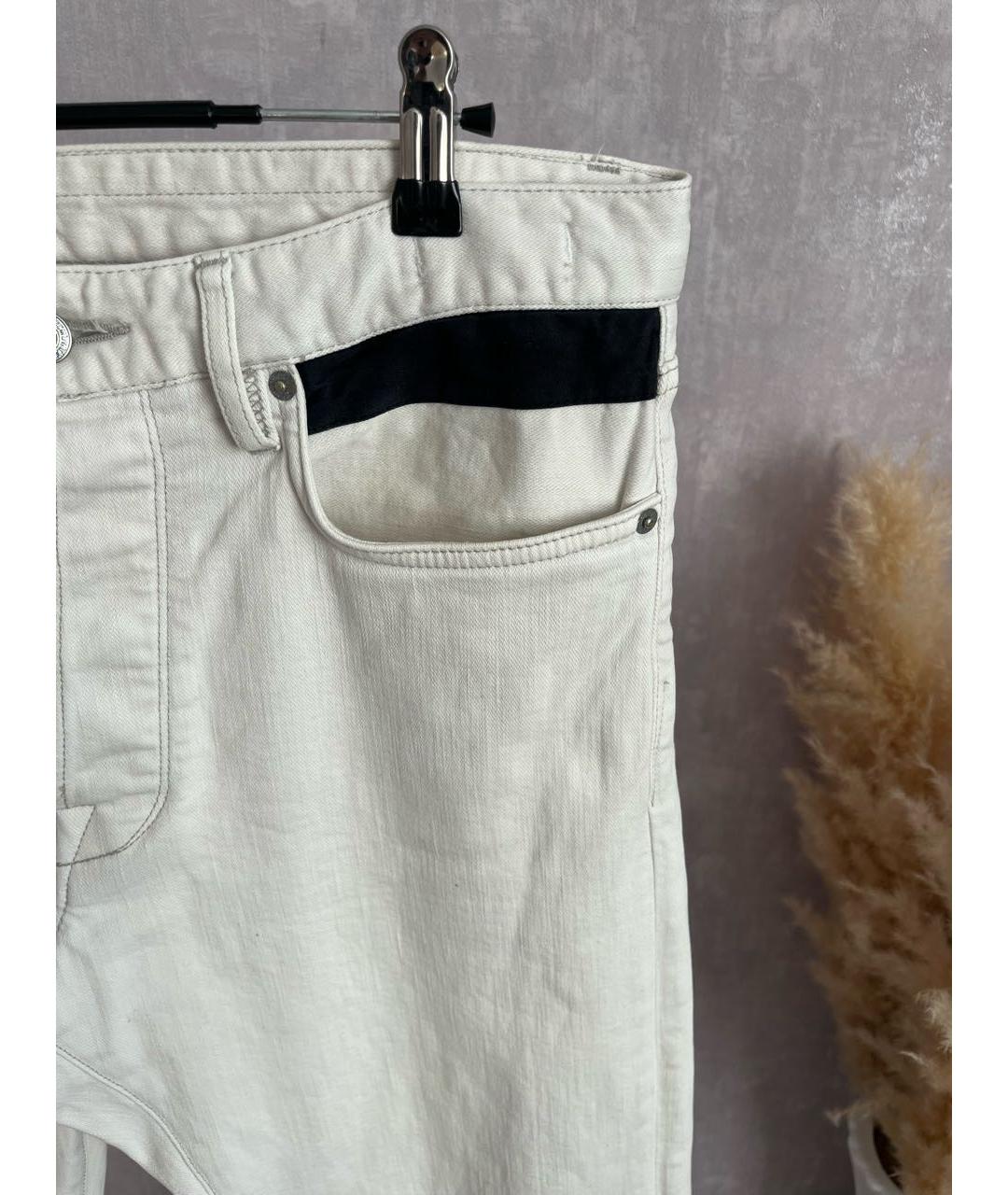 HELMUT LANG Белые хлопковые джинсы, фото 4