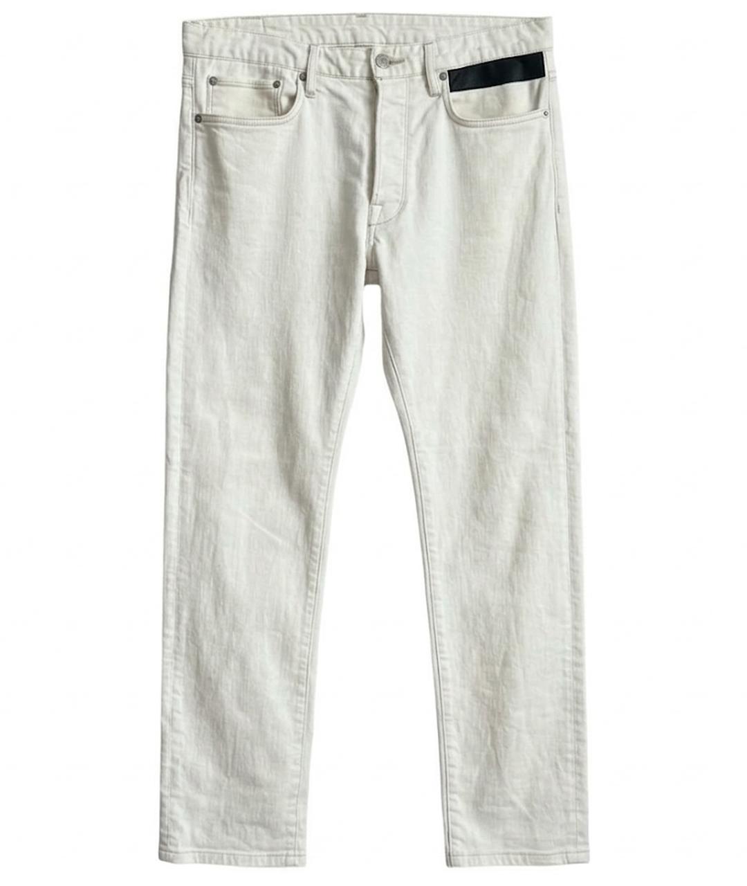 HELMUT LANG Белые хлопковые джинсы, фото 1