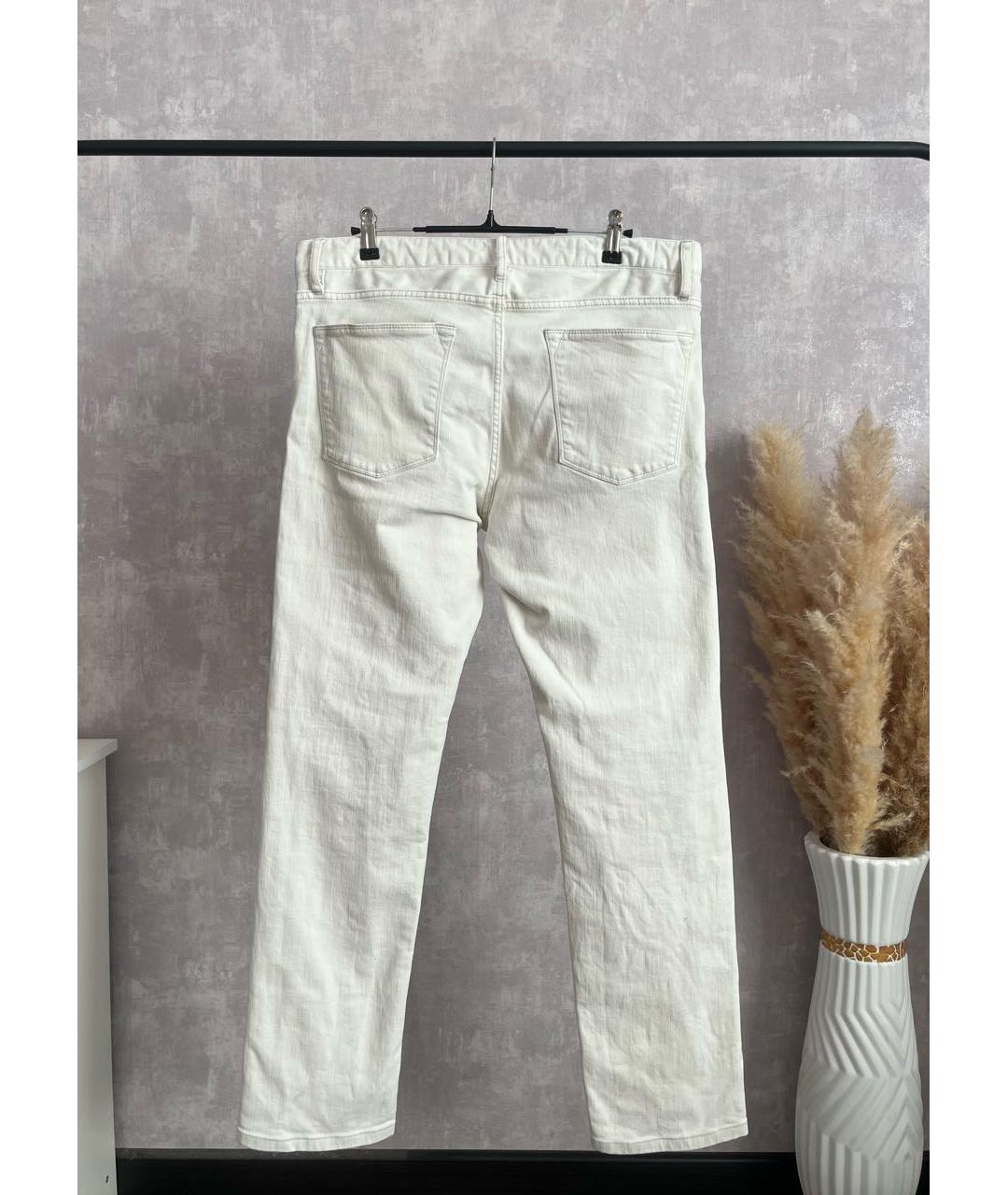 HELMUT LANG Белые хлопковые джинсы, фото 2