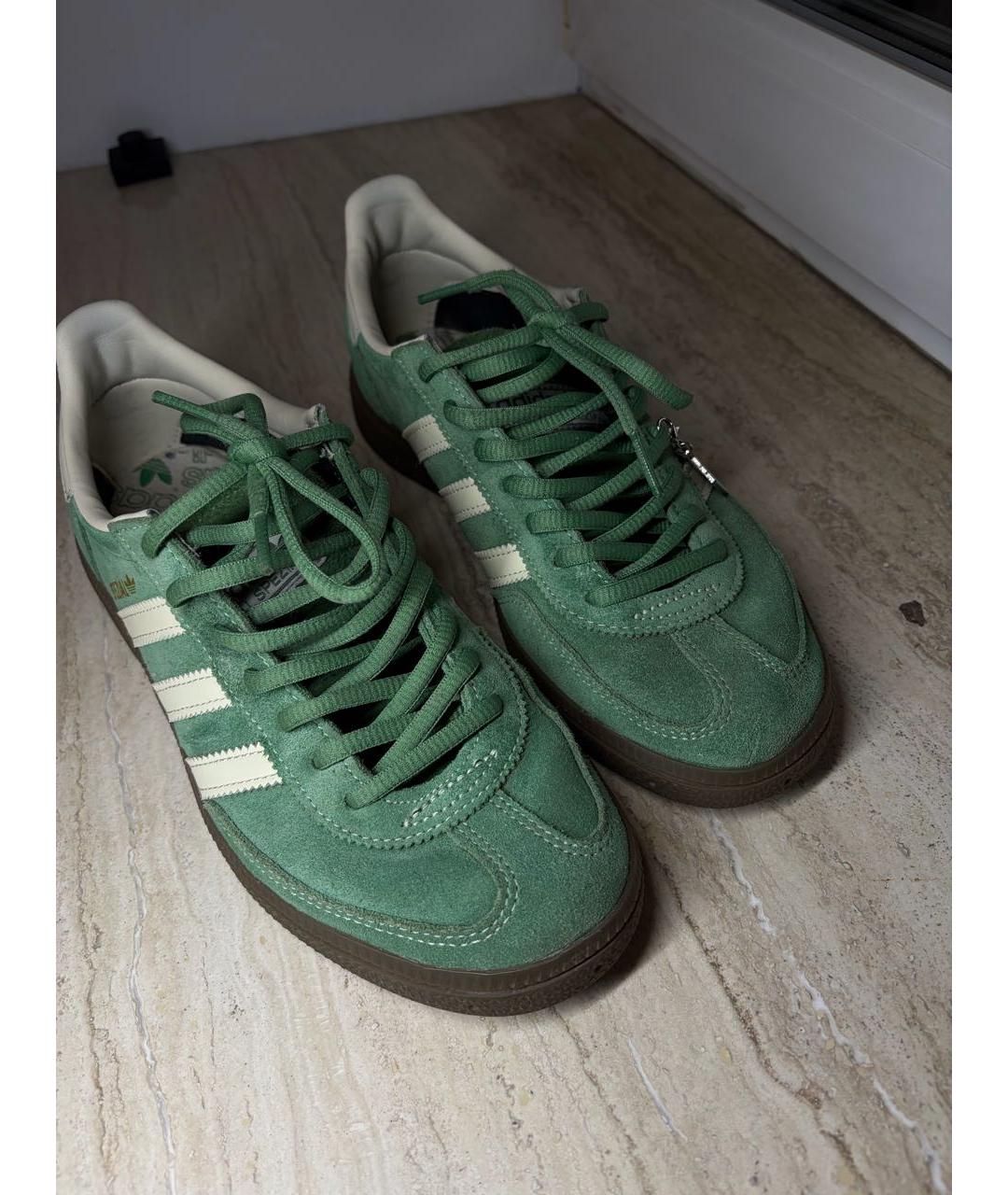 ADIDAS Зеленые замшевые кроссовки, фото 3