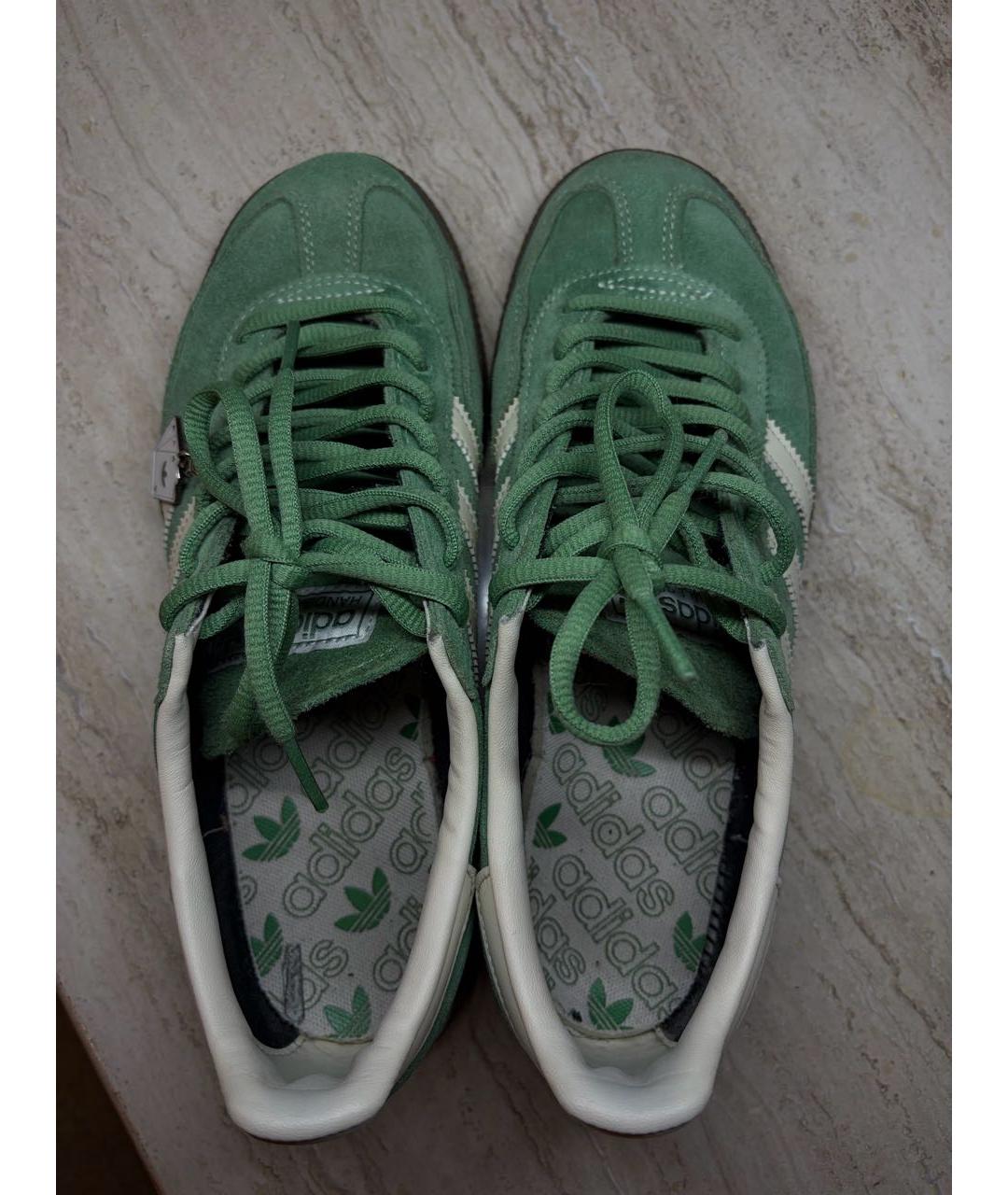 ADIDAS Зеленые замшевые кроссовки, фото 4