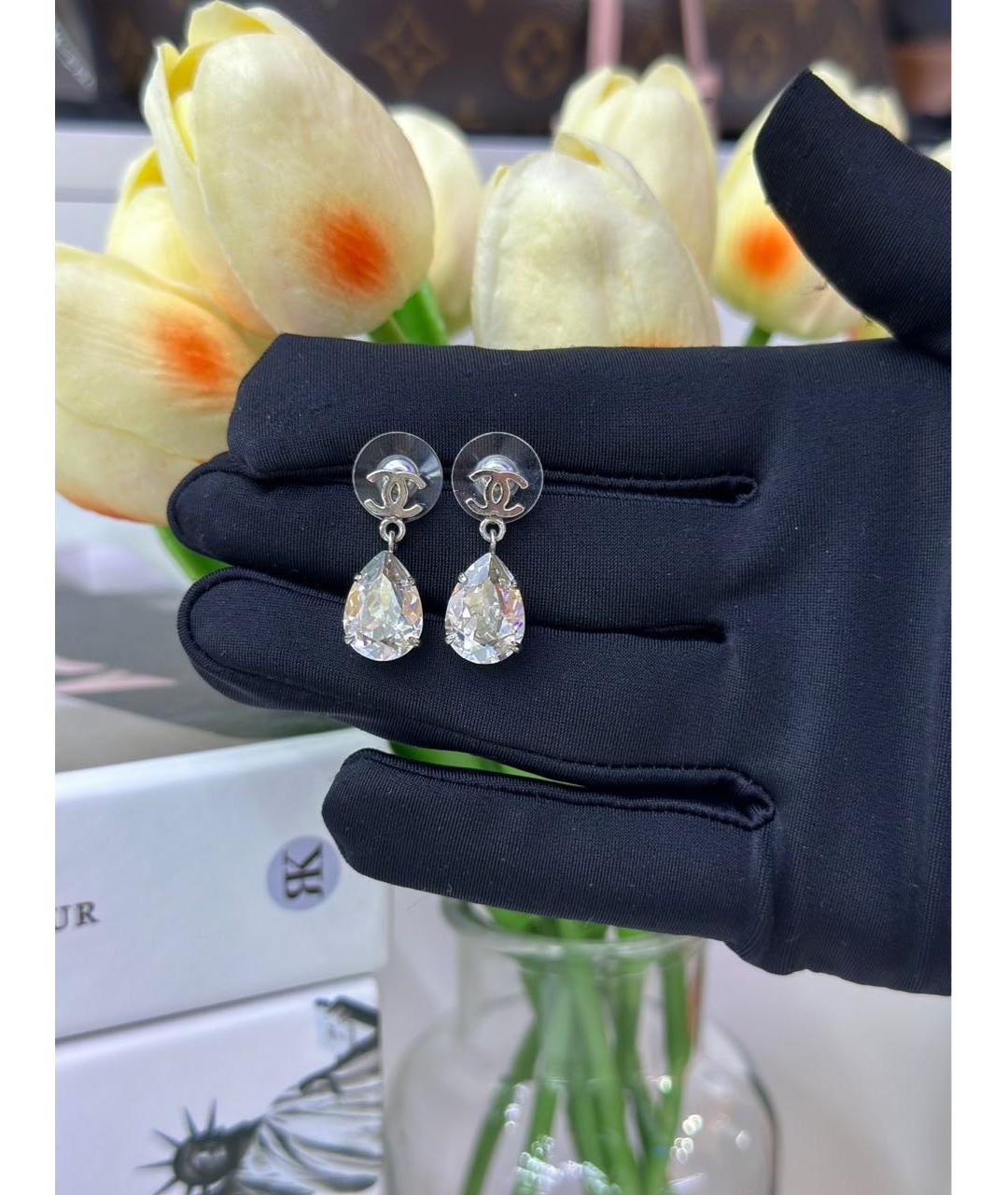 CHANEL Серебряные серьги, фото 2