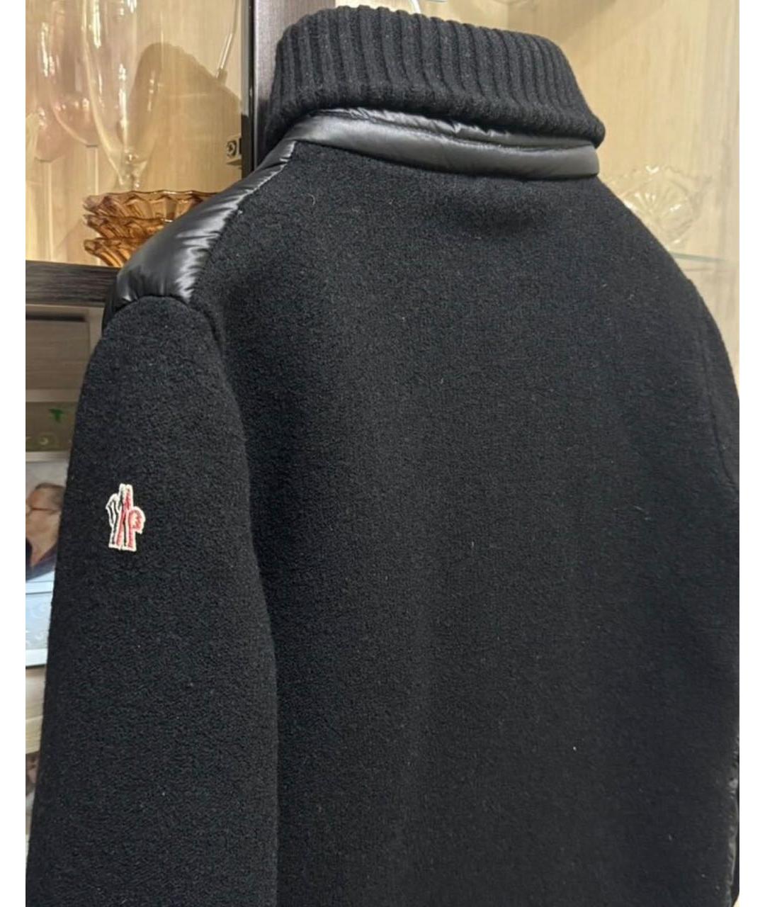 MONCLER GRENOBLE Черная шерстяная куртка, фото 2
