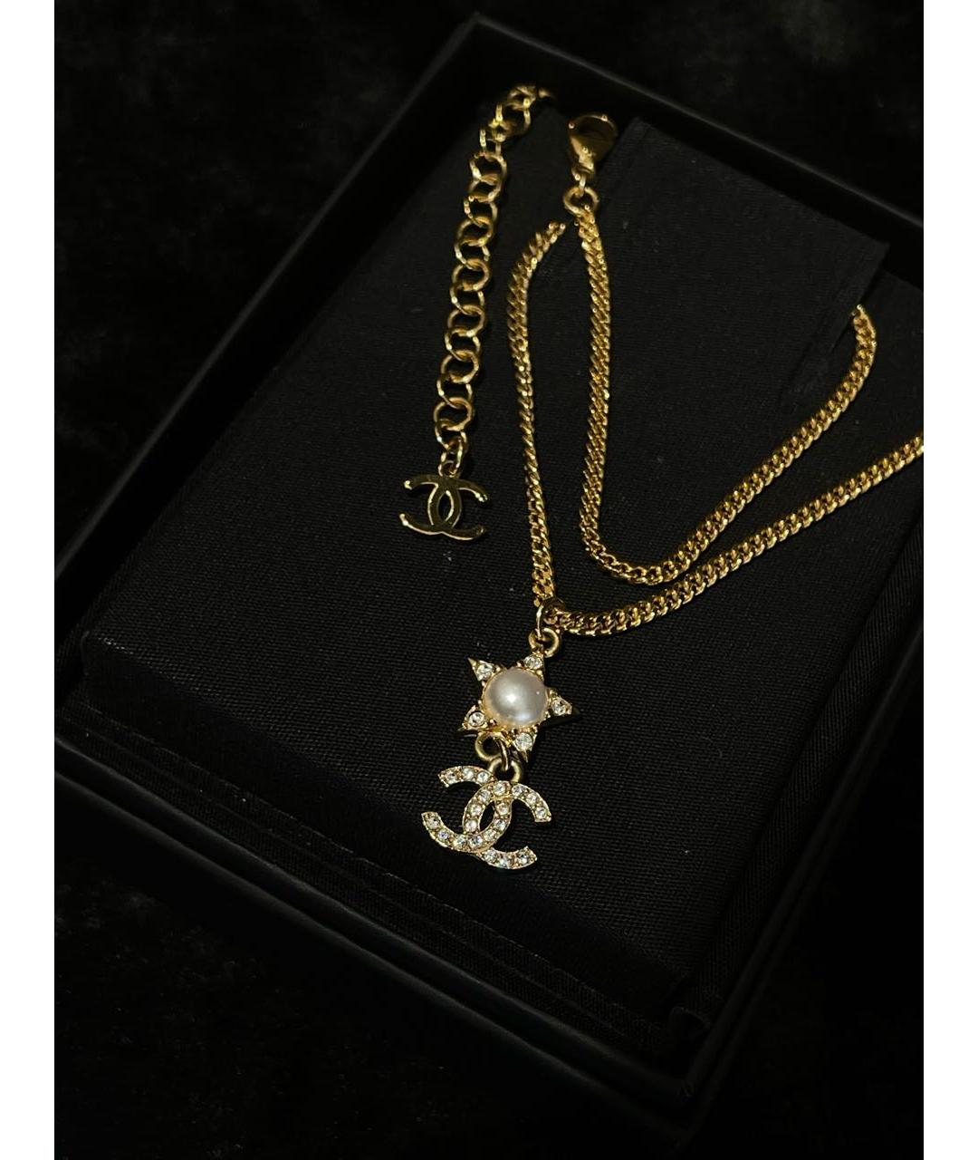 CHANEL Золотое металлическое колье, фото 4