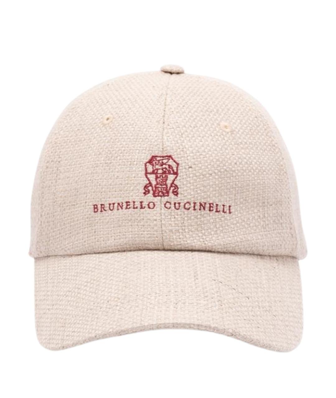 BRUNELLO CUCINELLI Бежевая кепка/бейсболка, фото 1