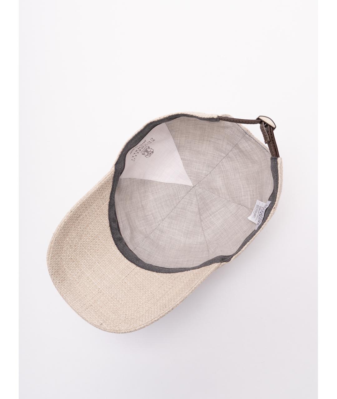 BRUNELLO CUCINELLI Бежевая кепка/бейсболка, фото 4