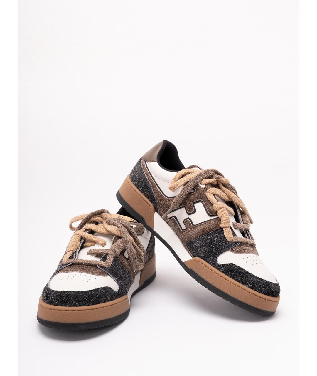 FENDI Мульти кожаные низкие кроссовки / кеды, фото 6